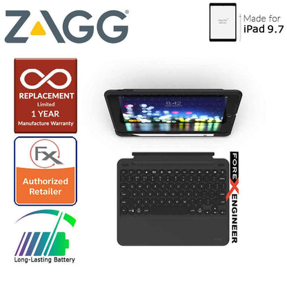Zagg Keyboard Slim Book Go for iPad 9.7 inch - Ultra Slim Keyboard and Detachable Case - Forexengineer-malaysia