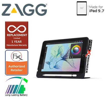 Zagg Keyboard Slim Book Go for iPad 9.7 inch - Ultra Slim Keyboard and Detachable Case - Forexengineer-malaysia