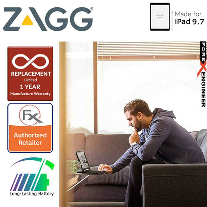 Zagg Keyboard Slim Book Go for iPad 9.7 inch - Ultra Slim Keyboard and Detachable Case - Forexengineer-malaysia