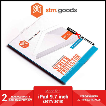 STM GLass Screen Protector for iPad  9.7 inch 7 - 6th Gen ( 2017 - 2018 ) - Clear ( Barcode : 765951762673 )