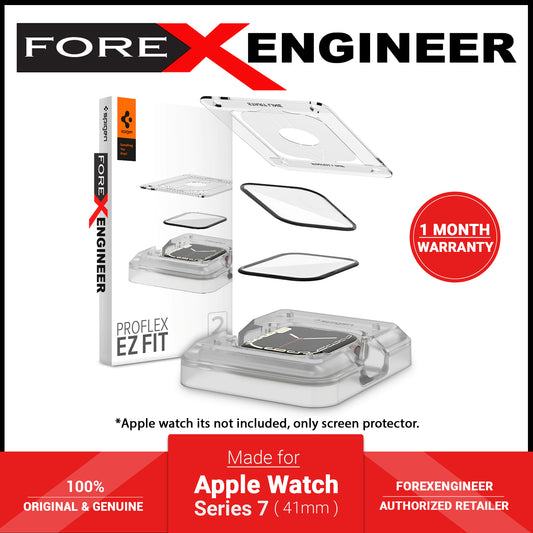 Spigen ProFlex EZ Fit Screen Protector for Apple Watch Series 7 ( 41mm ) (2 Pack) (Barcode: 8809811856576 )
