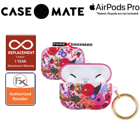 Case Mate Rifle Paper for Airpods Pro - Garden Party Blush with Gold Circular Ring ( 846127191135 )