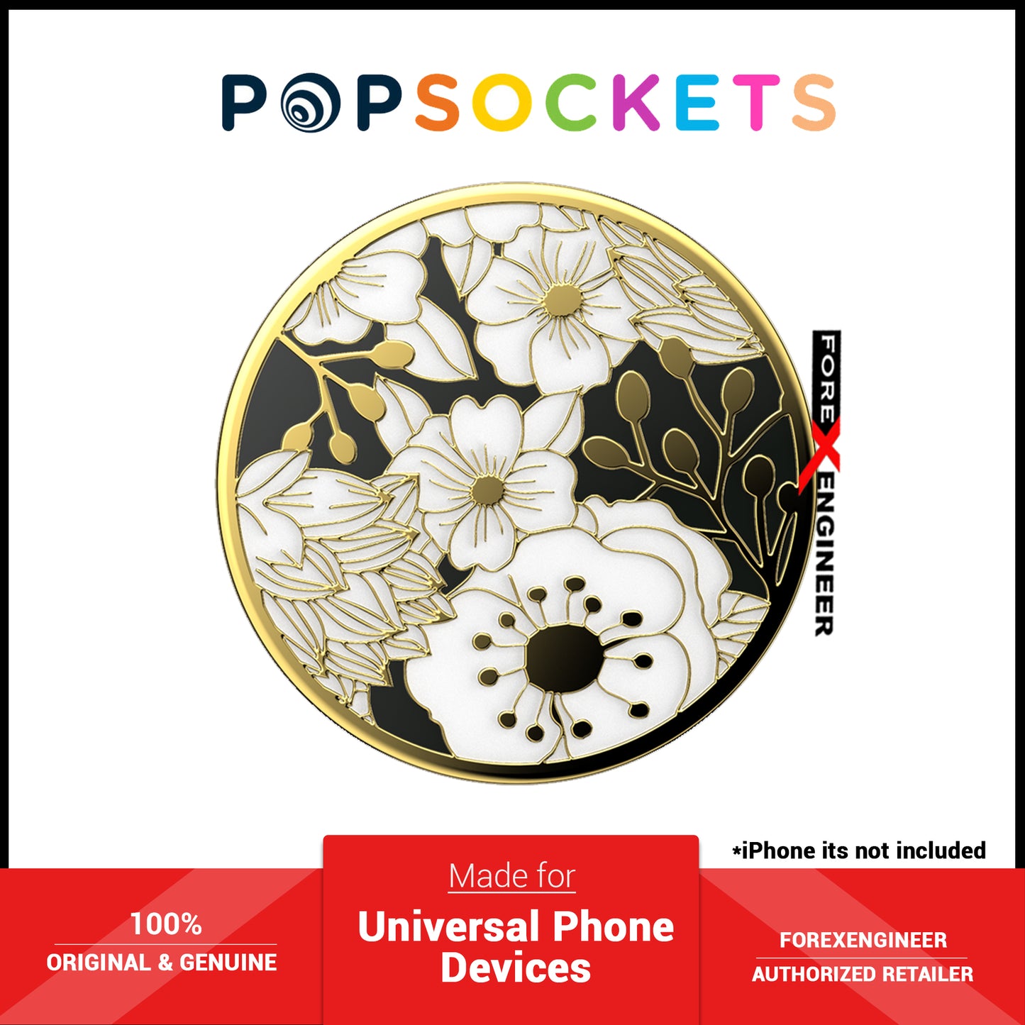 PopSockets PopGrip Swappable Premium - Enamel Wild Flowers (Barcode: 840173706244 )