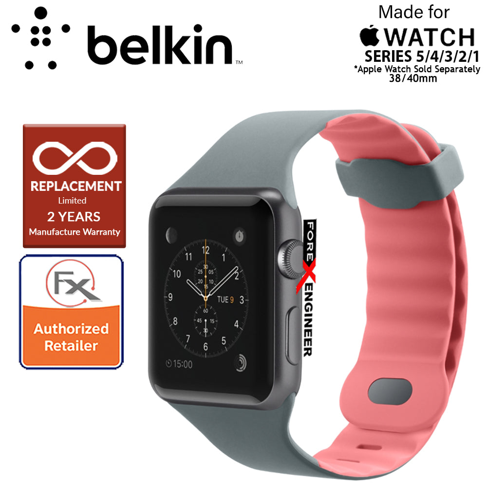 Belkin Sport Band for Apple Watch Series 7 - SE - 6 - 5 - 4 - 3 - 2 - 1 ( 41mm - 40mm - 38mm ) - Carnation ( Barcode : 745883723683 )