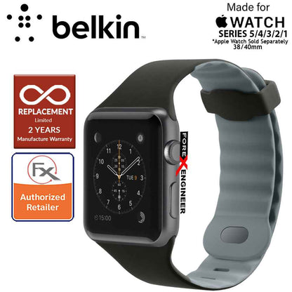 Belkin Sport Band for Apple Watch Series 7 - SE - 6 - 5 - 4 - 3 - 2 - 1 ( 41mm - 40mm - 38mm ) - Black Top ( Barcode : 745883722938 )