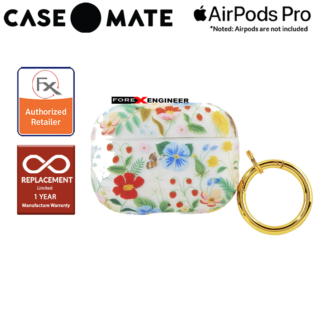 Case Mate Airpods Pro Rifle Paper - Clear Strawberry Fields ( Barcode : 846127198837 )