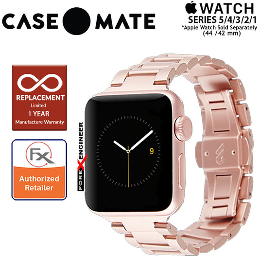 Case Mate Linked Watch Band for Apple Watch Series 5 - 4 - 3 - 2 - 1 ( 42 - 44 mm ) ( Rose Gold ) ( Barcode : 846127183086 )