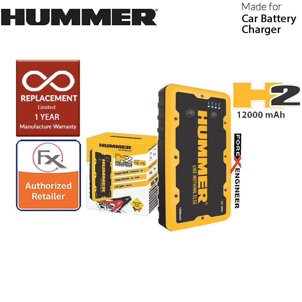 [RACKV2_CLEARANCE] HUMMER H2 Jump Starter with Powerbank 12000mAh (300A - 600A, 12V Jump Start) ( Barcode: 4897035892245 )