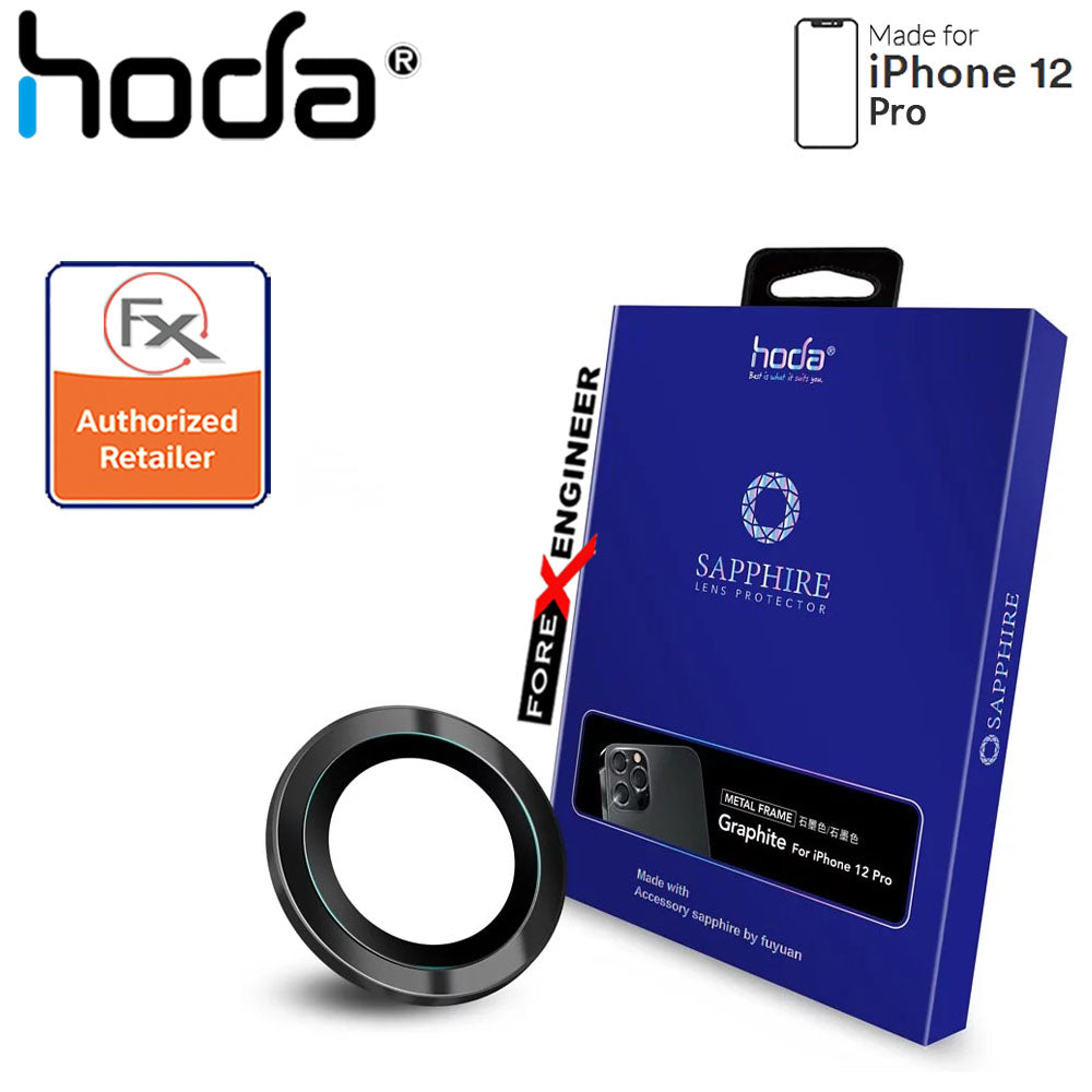 Hoda Sapphire Lens Protector for iPhone 12 Pro - 3 pcs - Graphite (Barcode : 4713381519684 )