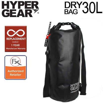 Hypergear Dry Bag Vroom 30L - IPX6 Waterproof with Strap Holders Included ( Black ) ( Barcode : 301211)