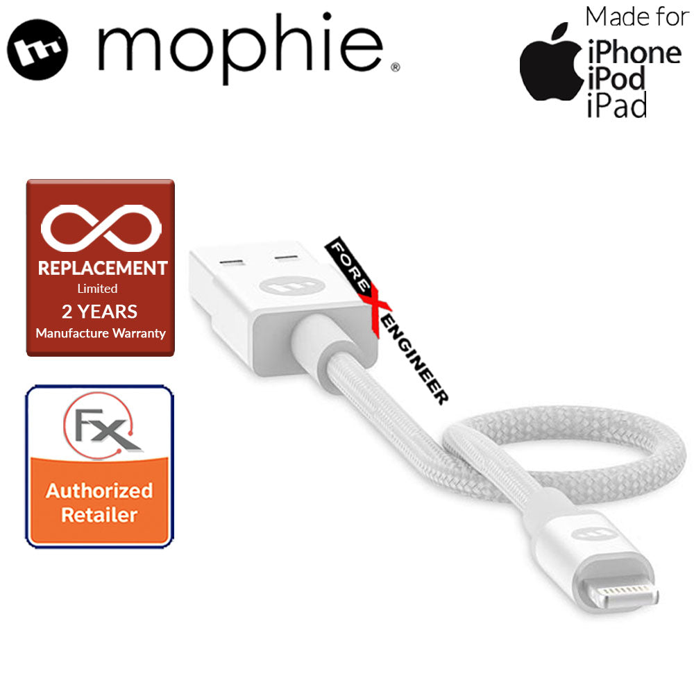 Mophie USB-A to Lightning Cable 9cm ( White ) ( Barcode : 848467093742 )