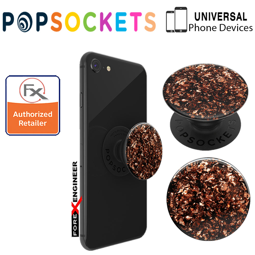 PopSockets PopGrip  Swappable Premium ( Foil Confetti Copper) ( Barcode : 842978158273 )