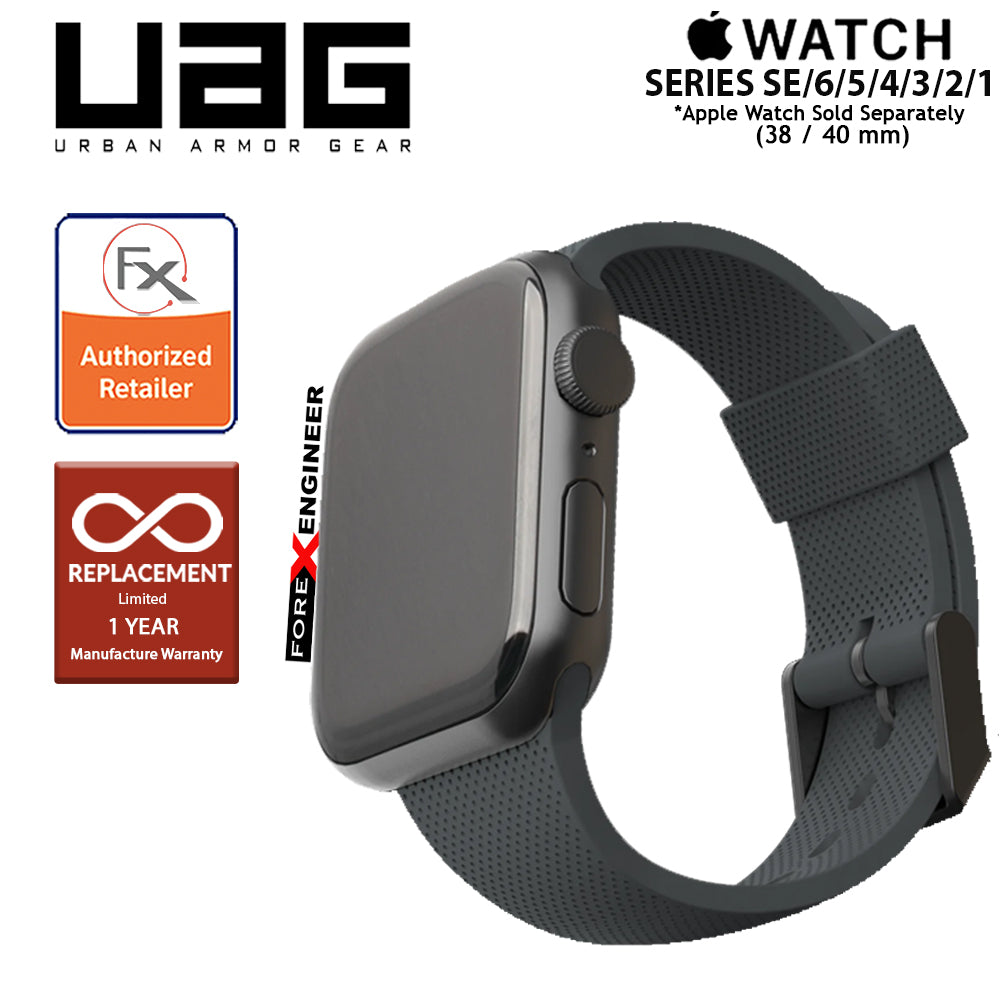 UAG [U] Dot Silicone Strap for Apple Watch Series 7 - SE - 6 - 5 - 4 - 3 - 2 - 1 ( 41mm - 40mm - 38mm ) - Black (Barcode: 812451036268 )