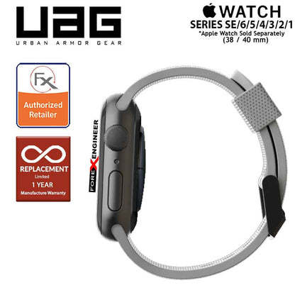 UAG [U] Dot Silicone Strap for Apple Watch Series 7 - SE - 6 - 5 - 4 - 3 - 2 - 1 ( 41mm - 40mm - 38mm ) - Grey (Barcode: 812451036251 )