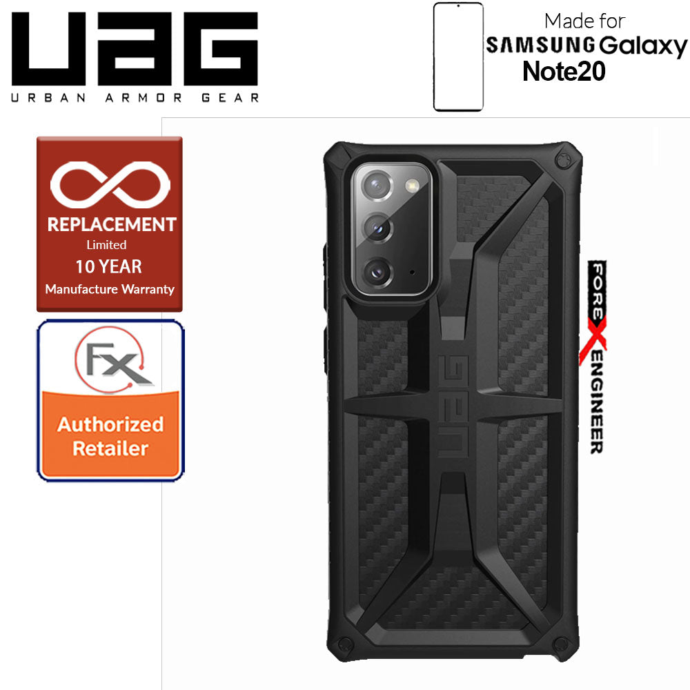 UAG Monarch for Samsung Galaxy Note 20 5G 2020 - Rugged Military Drop Tested -  Carbon Fiber ( Barcode : 812451036411 )