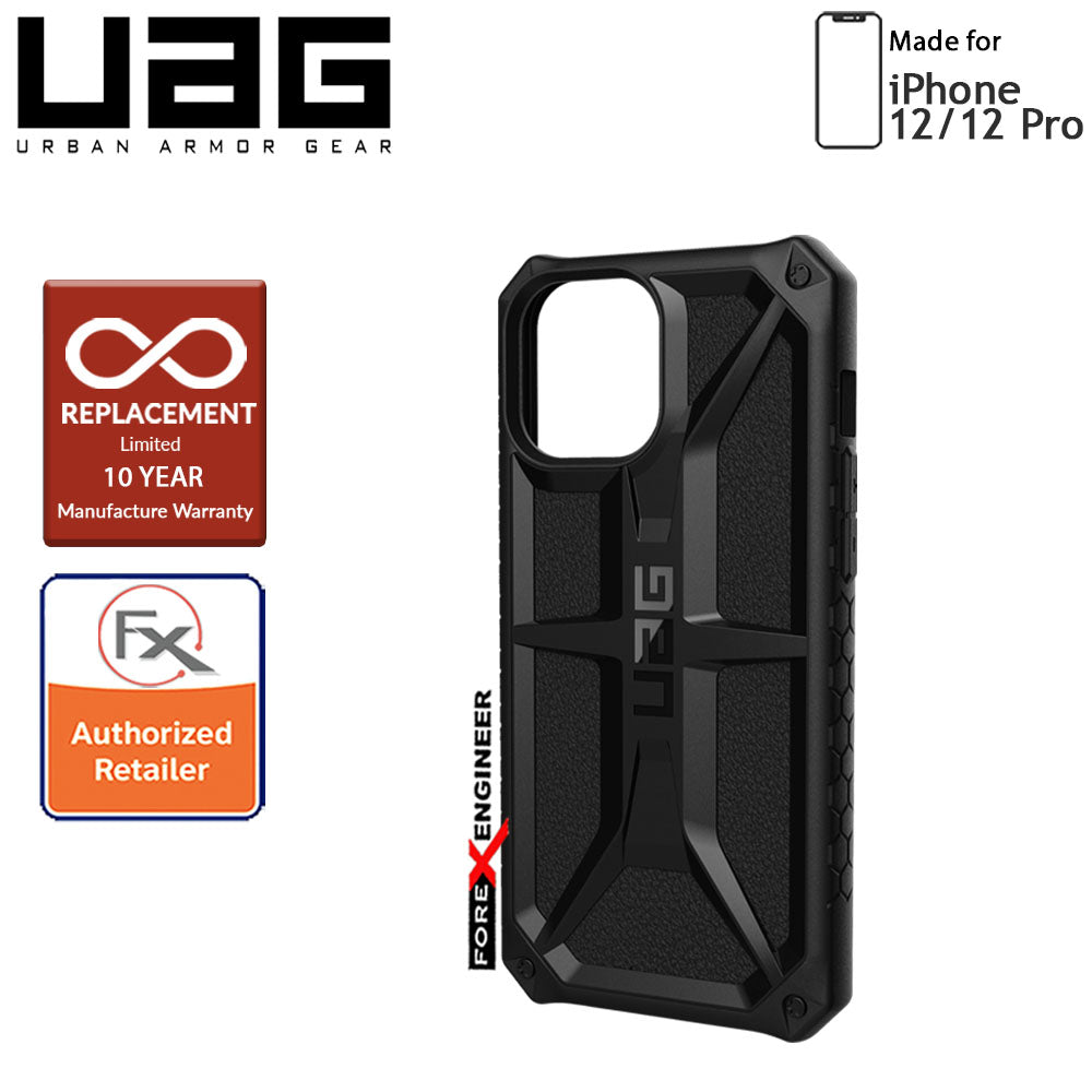 [RACKV2_CLEARANCE] UAG Monarch for iPhone 12 - 12 Pro 5G 6.1" - Rugged Military Drop Tested ( Black ) - ( Barcode : 812451036046 )