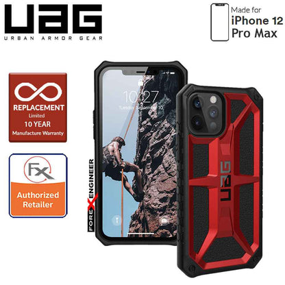 UAG Monarch for iPhone 12 Pro Max 5G 6.7 " - Rugged Military Drop Tested - ( Crimson ) ( Barcode : 812451036169 )