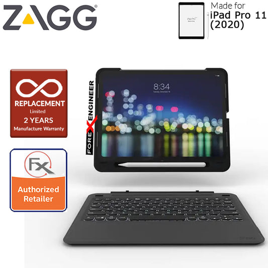 [RACKV2_CLEARANCE] ZAGG Slim Book Go for iPad Pro 11 inch - 11" 2nd Gen ( 2020 ) compatible with 1st Gen ( 2018 ) ( Barcode : 848467080537 )
