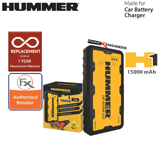 Hummer H1 Multifunctional + Powerbank Jump Starter 15000mah - 12V - 400A-800A for engine up to 7L Petrol and Diesel ( Barcode: 4897035892252 )