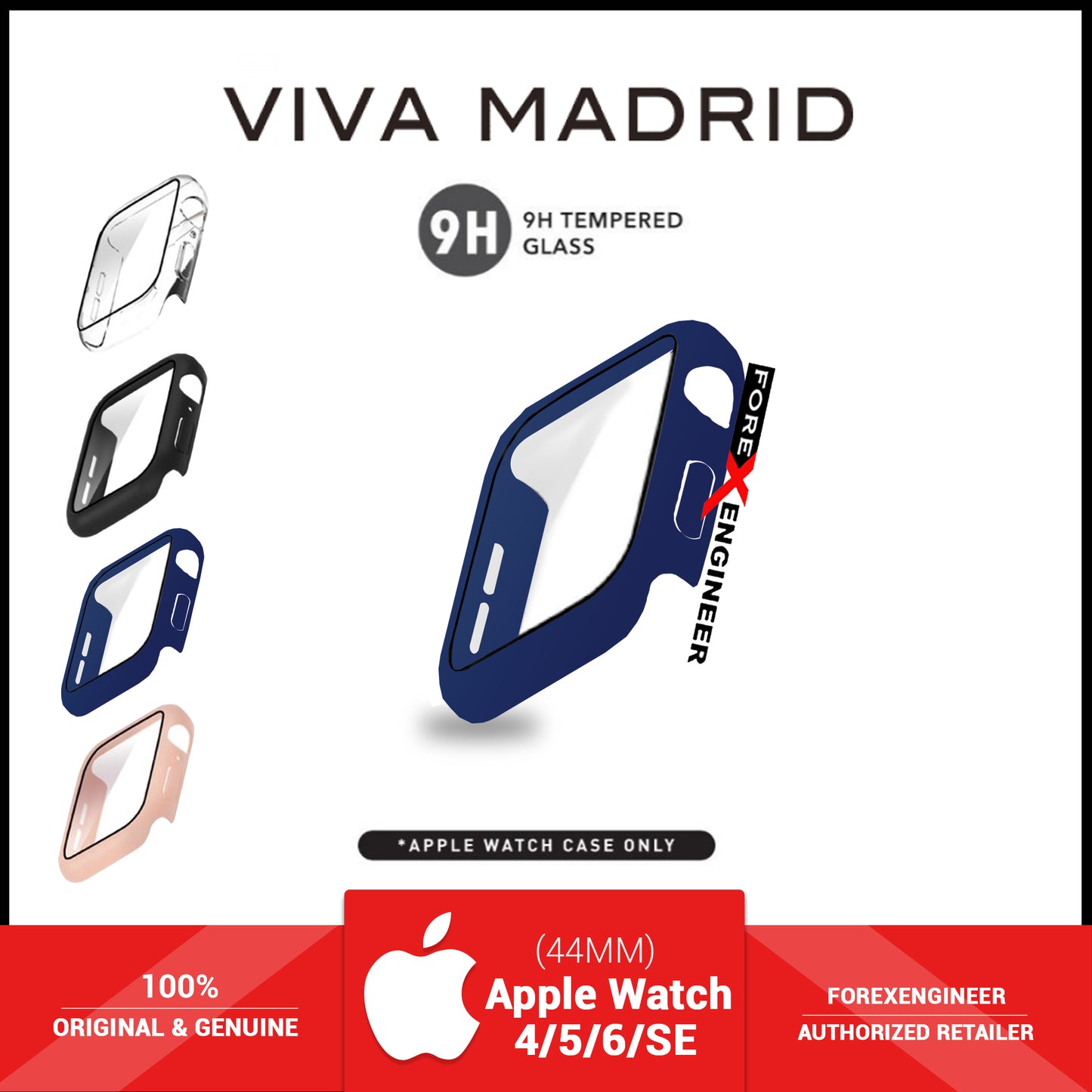 VIVA MADRID Fino Case for Apple Watch Series SE - 6 - 5 - 4 ( 44mm ) - Blue (Barcode: 8886461238419 )