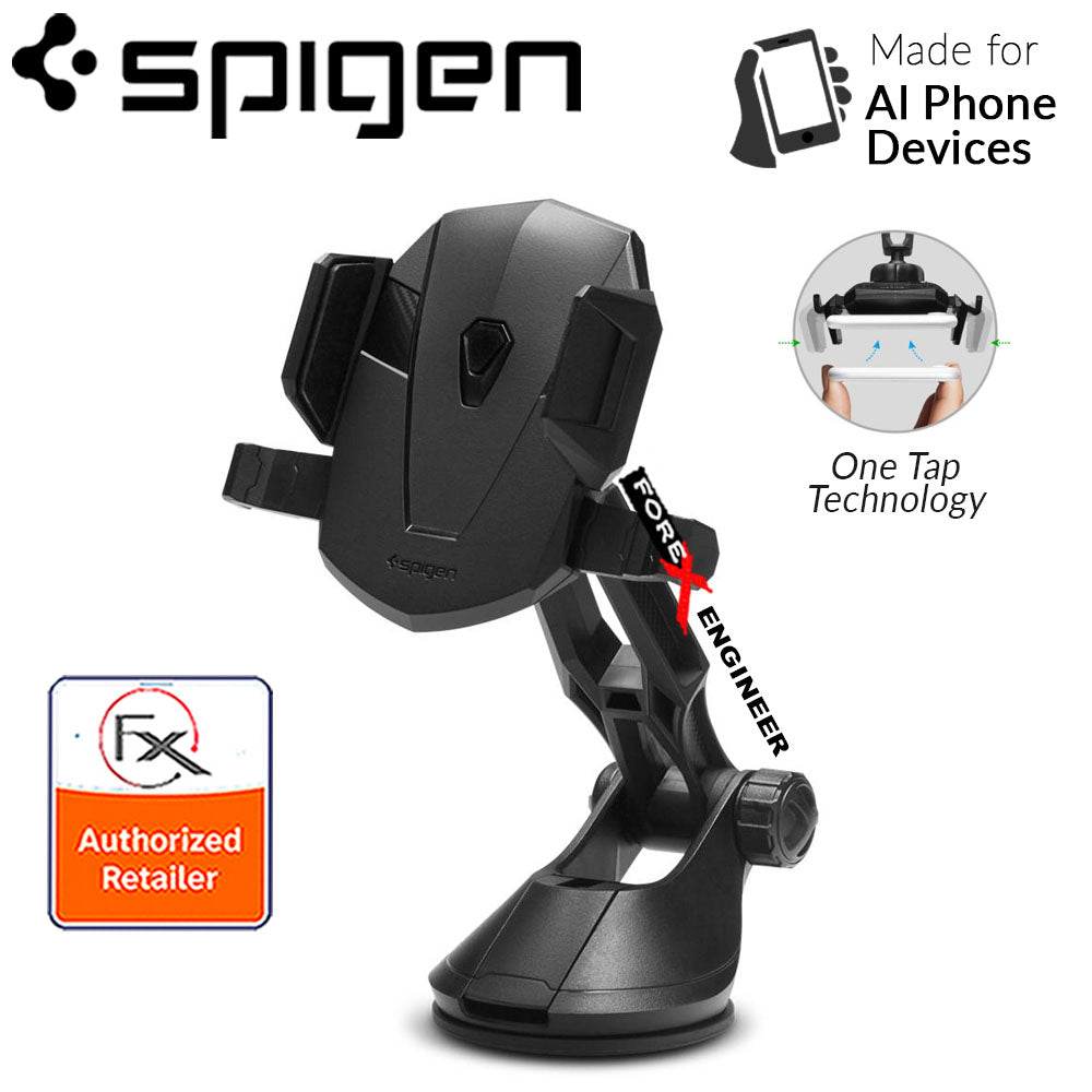 DE-RESERVE Spigen Car Mount Holder Kuel Signature TS36 -360 Angles with One Tap Technology - Black