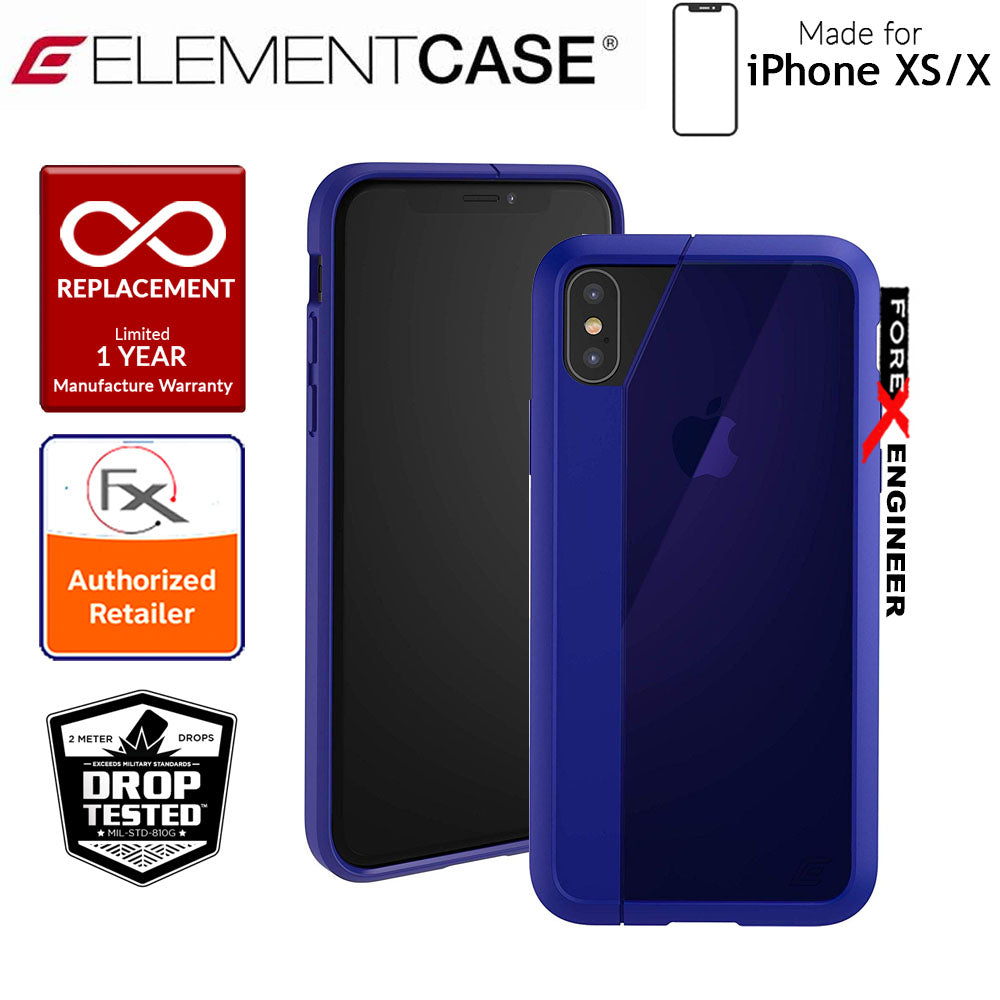 Element Case Illusion for iPhone Xs - X - Military Spec Drop Protection - Blue