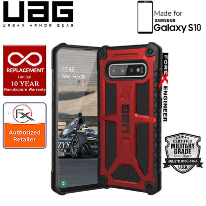 UAG Monarch for Samsung Galaxy S10 - Rugged Military Drop Tested - Crimson - Forexengineer-malaysia