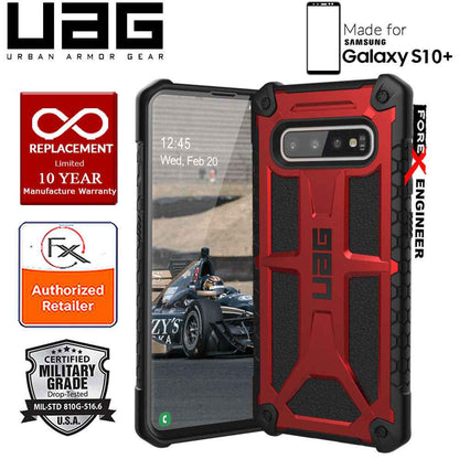 UAG Monarch for Samsung Galaxy S10+ - S10 Plus - Rugged Military Drop Tested - Crimson - Forexengineer-malaysia