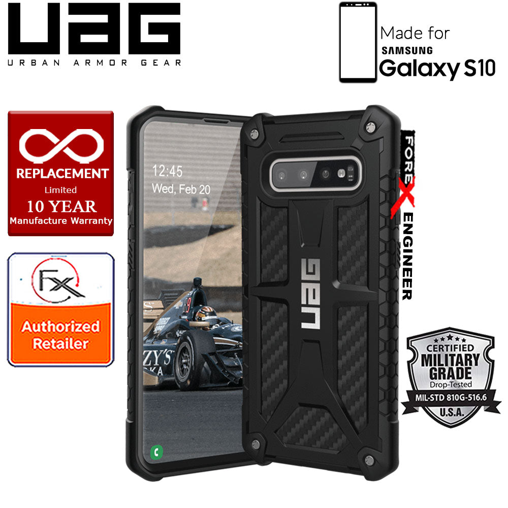 UAG Monarch for Samsung Galaxy S10 - Rugged Military Drop Tested - Carbon Fiber