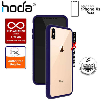 Hoda Crystal Case for iPhone Xs Max - Military Standard Protection - Dark Blue Side - Forexengineer-malaysia