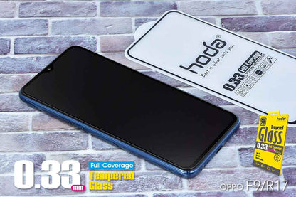 [RACKV2_CLEARANCE] Hoda OPPO F9 - R17 Screen Protector - Full Coverage Tempered Glass - Black - Forexengineer-malaysia