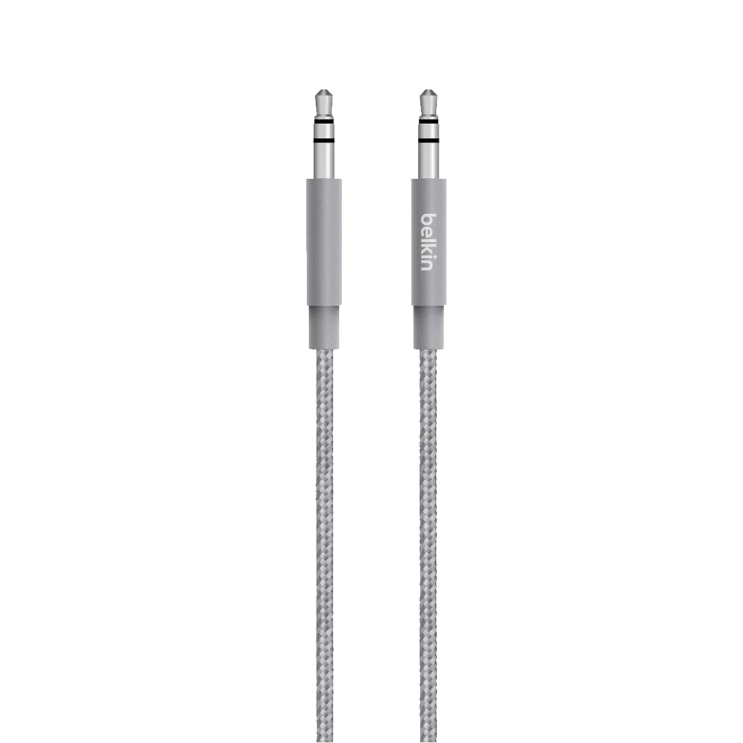 Belkin MIXIT Metallic AUX Cable ( 1.2m ) Audio Cable - Gray (Barcode: 745883682164 )