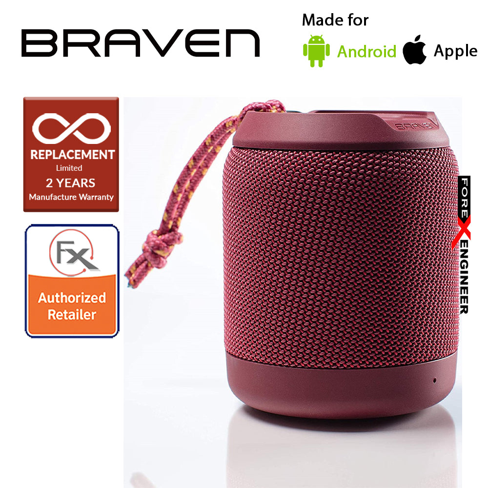 Braven BRV Mini Waterproof Wireless Speaker - Red (Barcode: 848467098914)