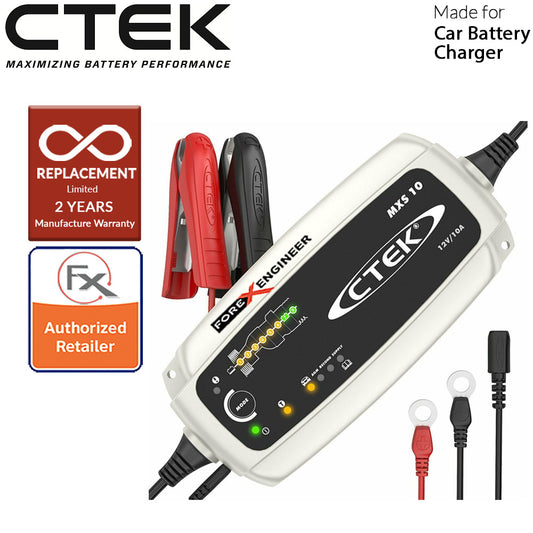CTEK - MXS 10 Smart Battery Charger + 2 Years Warranty