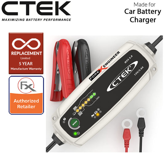 [RACKV2_CLEARANCE] CTEK - MXS 3.8 Smart Battery Charger + 5 Years Warranty