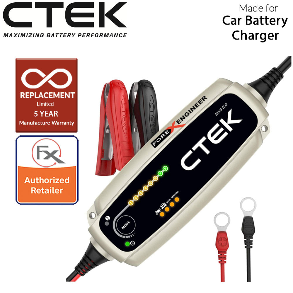 CTEK - MXS 5.0 Smart Battery Charger + 5 Years Warranty