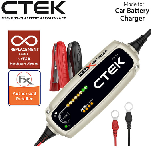 CTEK - MXS 5.0 Smart Battery Charger + 5 Years Warranty
