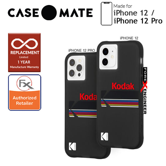 Case Mate KODAK for iPhone 12 - 12 Pro 5G 6.1" - Matte Black + Shiny Black Logo (Barcode: 840171700435)