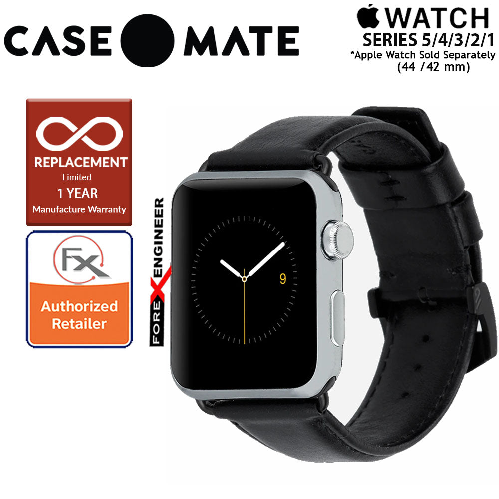 Case Mate Signature Leather Band for Apple Watch  Series 7 - SE - 6 - 5 - 4 - 3 - 2 - 1 ( 45mm - 42mm - 44mm ) - Black ( Barcode : 846127171090 )