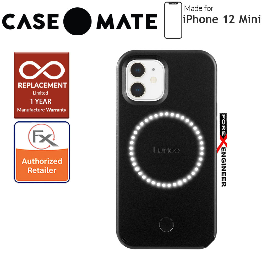 Case Mate LuMee Halo for iPhone 12 Mini 5G 5.4" - Matte Black with MicroPel (Barcode: 846127196741)