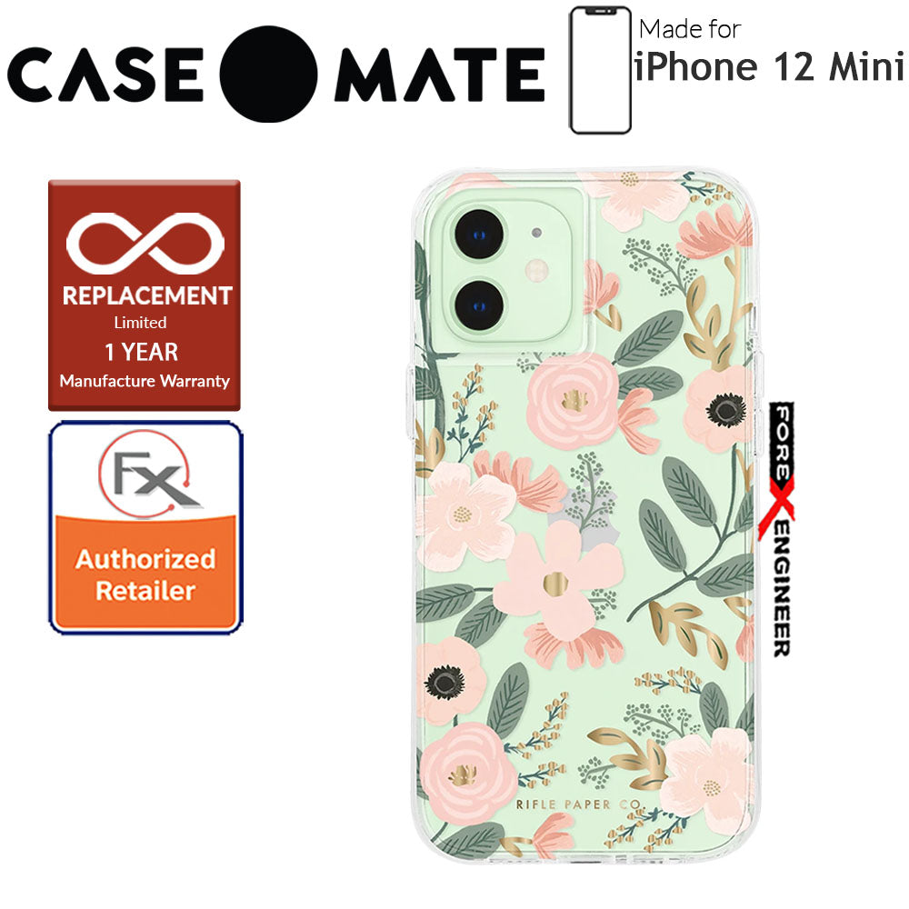 Case Mate Rifle Paper Co. for iPhone 12 Mini 5G 5.4" - Wild Flowers with MicroPel (Barcode: 846127196598 )