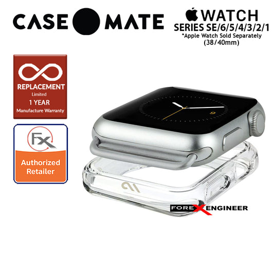 Case Mate Tough Clear Bumper for Apple Watch Series 1 to 6 - SE (38-40mm) - Clear (Barcode : 846127182584)