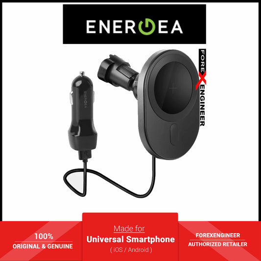 Energea MagDisc Drive Wireless Charging Magnetic Car Mount - Magsafe Compatible - Gunmetal (Barcode: 6957879424267 )
