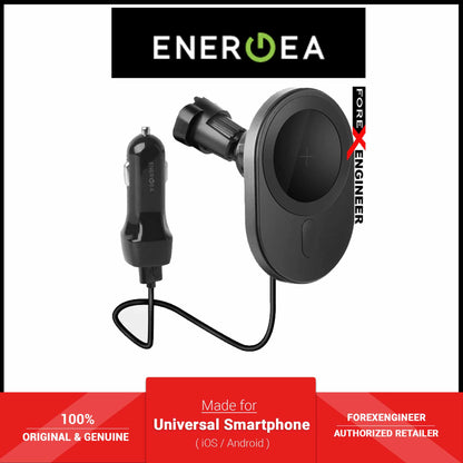Energea MagDisc Drive Wireless Charging Magnetic Car Mount - Magsafe Compatible - Gunmetal (Barcode: 6957879424267 ) - Forexengineer -Malaysia- 6957879424267