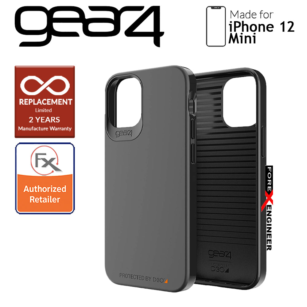 Gear4 Holborn Slim for iPhone 12 Mini 5G 5.4"- D3O Material Technology - Drop Resistant Up to 3 meters - Black (Barcode : 840056127944)
