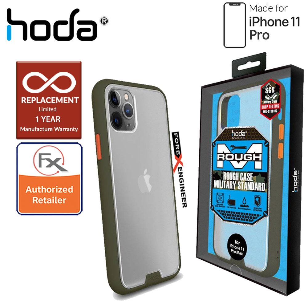 HODA ROUGH Military Case for iPhone 11 Pro - Military Drop Protection - Green Color ( Barcode: 4713381514788 )