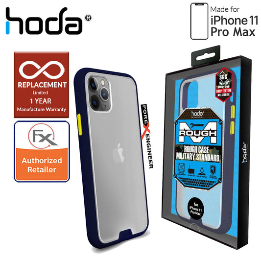 [RACKV2_CLEARANCE] HODA ROUGH Military Case for iPhone 11 Pro Max - Military Drop Protection - Dark Blue Color ( Barcode: 4713381514894 )