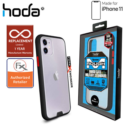 HODA ROUGH Military Case for iPhone 11 - Military Drop Protection ( Black ) ( Barcode: 4713381514849 )