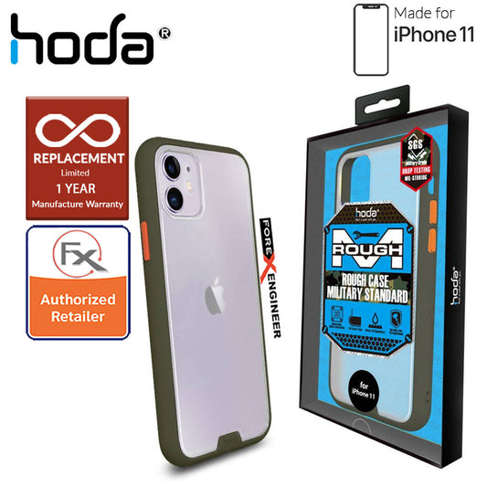 HODA ROUGH Military Case for iPhone 11 - Military Drop Protection - Green Color ( Barcode: 4713381514832 )