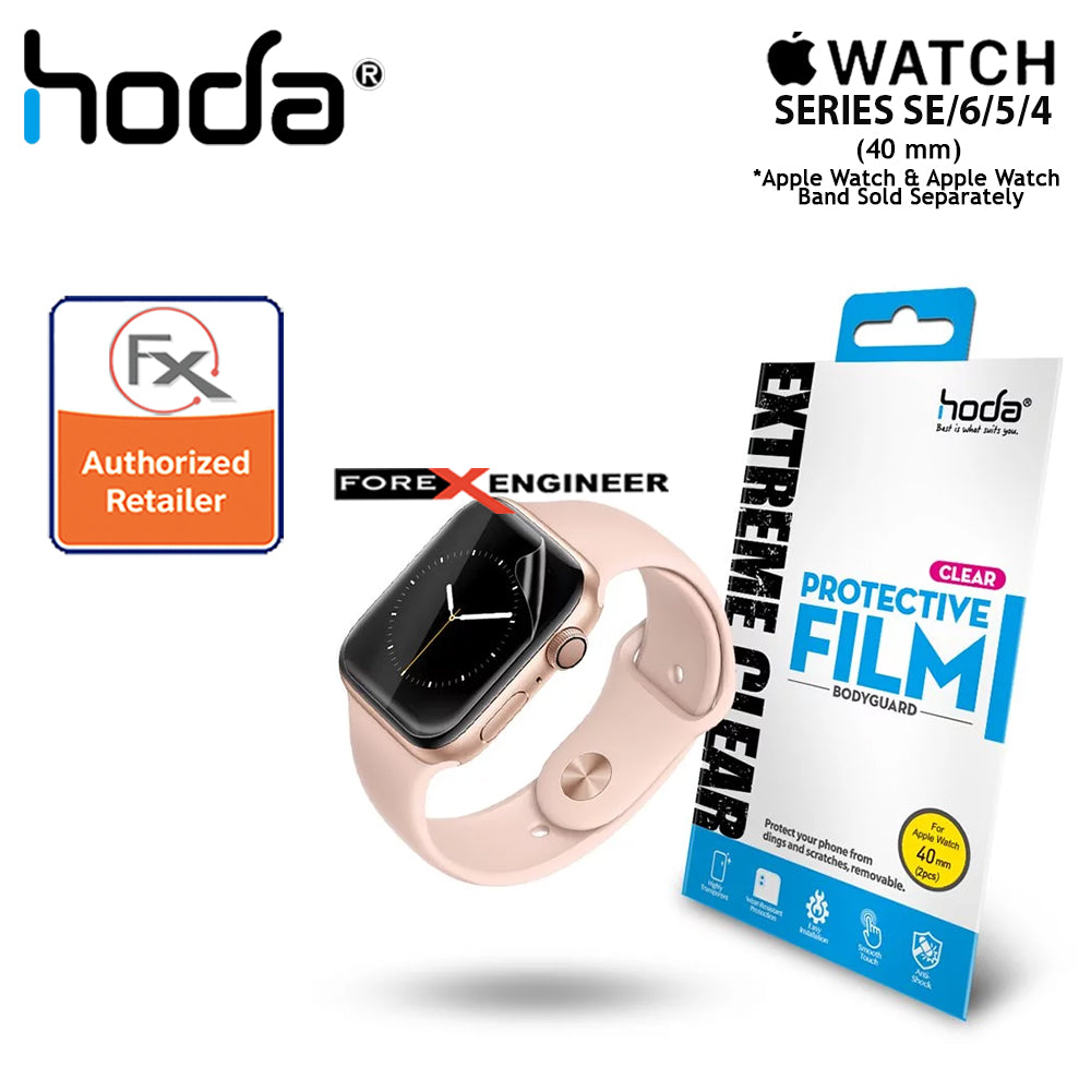 Hoda Extreme Protective Film for Apple Watch 40mm (2PCS) (Compatible with Series 4 - 5 - 6 - SE) - Clear (Barcode : 4713381519189)
